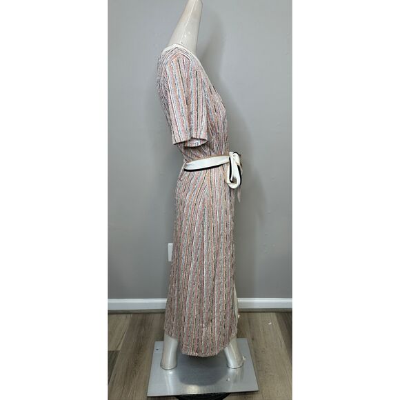 Ramy Brook Ronda Striped Knit Tie-Waist Midi-Dress Size XS $595 - Picture 9 of 10